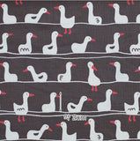 スカンジナビアスタイルのダック柄生地(韓国製、半ヤード単位)