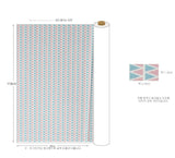 パステルブルーピンクの三角形の模様の生地(韓国製、半ヤード単位)