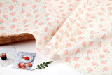 Pink Peach Rabbit Bunny Fabric made in Korea by the Half Yard Digital Textile Printing