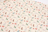 Happy Cute Dog Puppy Patterned 40s Fabric made in Korea by the Yard 36" x 58" or 90 x 145cm