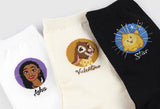 Disney Wish Character Patterned Half Crew Socks Women's Socks made in Korea