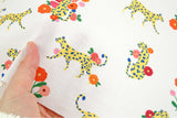 Flower Cheetah patterned OEKO-TEX® Fabric, Animal Fabric made in Korea by the Half Yard