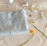 30s Washed Toile de Jouy patterned Fabric made in Korea by Half Yard / 45 X 145cm 18" X 57", Cotton Linen