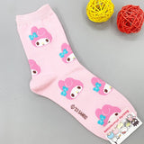 Sanrio Characters Sweety Patterned Half-Crew Socks Women's Socks made in Korea