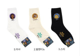Disney Wish Character Patterned Half Crew Socks Women's Socks made in Korea
