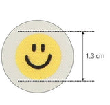 可愛的快樂微笑日表情符號刻字圖案面料韓國製造,半碼