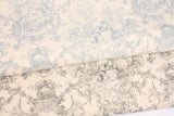 Toile de Jouy Patterned Triple Gauze Fabric made in Korea by the Yard 36" x 61" or 90 x 155cm
