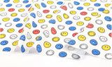 Lovely Smile Colorful Emoji patterned Fabric made in Korea by the Half Yard