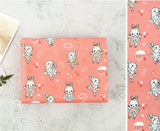 Ballet Rabbit Bunny patterned OEKO-TEX® Fabric, Animal Fabric made in Korea by the Half Yard