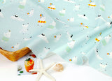 Polar Bear Penguin patterned OEKO-TEX® Fabric, Animal Fabric made in Korea by the Half Yard