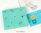 ヨットボート柄のOEKO-TEX®生地、韓国製、半ヤード単位