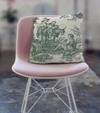 Toile du Jouy Vintage Antique Picnic Fabric Poster made in Korea by the Panel 40 x 60cm(15" x 23")