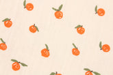 Mandarin Korean Orange Patterned Double Gauze Fabric made in Korea by the Yard 36" x 59" or 90 x 150cm