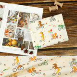 Animal Bicycle Bear Horse Giraffe patterned OEKO-TEX® Fabric, Animal Fabric made in Korea by the Half Yard