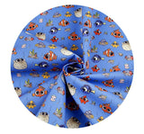 カクレクマノミ、ブルータンキャラクター、韓国製海中生地(半ヤード単位)