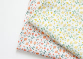Sweet Berry Series Orange Yellow patterned Fabric made in Korea by the Half Yard