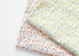 Sweet Berry Series Orange Yellow patterned Fabric made in Korea by the Half Yard