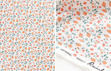 Sweet Berry Series Orange Yellow patterned Fabric made in Korea by the Half Yard
