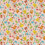 ポケットモンスター、ポケモンホライゾンSVスターターピカチュウパウミスモリブ花柄生地、韓国製、半ヤード単位