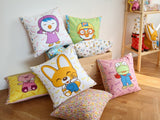 Penguin Pororo, Crong, Eddy, Loopy, Petty Korean Anime Character Fabric made in Korea by the Panel