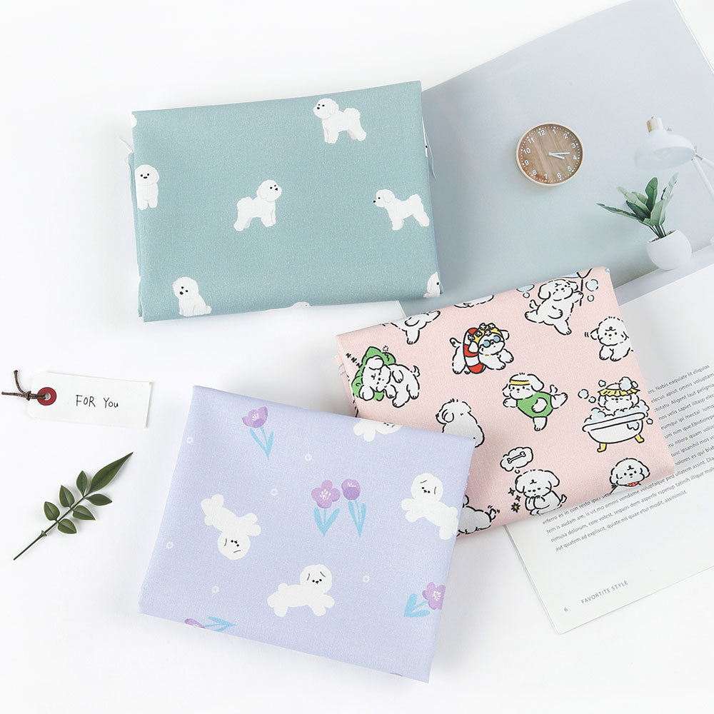 Korean Cute Animal Design Cotton Fabric made in Korea by the FQ 3pcs Bundle