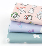 Korean Cute Animal Design Cotton Fabric made in Korea by the FQ 3pcs Bundle