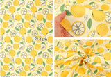 Fruits Orange Mandarin Dekopon Patterned Fabric made in Korea by the Half Yard