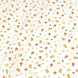 Fruits Orange Mandarin Dekopon Patterned Fabric made in Korea by the Half Yard