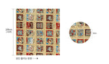 Gold Foiled 12 Days of Christmas Patterned Fabric DTP printed  in Korea by the Half Yard