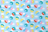 Dewspo Waterproof & Breathable Fabric Vert Bright Flower made in Korea by the Yard