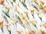 Calla Lily Flower Patterned Fabric made in Korea by the Half Yard