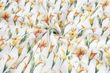 Calla Lily Flower Patterned Fabric made in Korea by the Half Yard