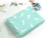 Hopping Rabbit Bunny Patterned Fabric made in Korea by the Half Yard