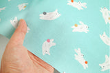 Hopping Rabbit Bunny Patterned Fabric made in Korea by the Half Yard