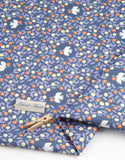 Flower Garden & White Bird Patterned Fabric made in Korea by the Half Yard