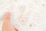 Rabbit Lunar Bunny Patterned Fabric made in Korea by the Half Yard