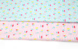 Bubble Tulip on Stripe Patterned Fabric Cotton made in Korea by the Half Yard
