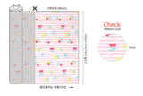 Bubble Tulip on Stripe Patterned Fabric Cotton made in Korea by the Half Yard