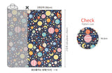 Funny Galaxy Star Space Planet Patterned Fabric Cotton made in Korea by the Half Yard