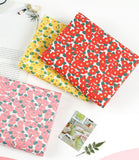 Mona Camellia Flower Patterned Fabric Cotton made in Korea by the Half Yard