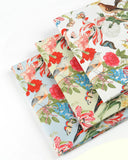 Flower & Birds Thrush Robin  Patterned Fabric Cotton made in Korea by the Half Yard