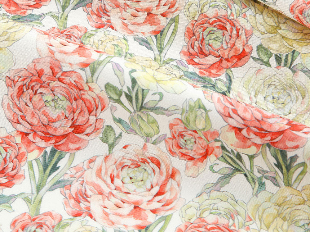 Pastel Rose Dream Patterned Fabric Cotton made in Korea by the Half Yard