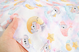 Good Night Sleep Koala Fabric Digital Textile Printing printed in Korea by the Half Yard