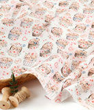 Lovely Teddy bear Couple Fabric Digital Textile Printing printed in Korea by the Half Yard