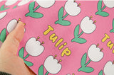 Kitsch Tulip Flower Fabric Digital Textile Printing printed in Korea by the Half Yard