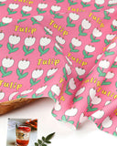 Kitsch Tulip Flower Fabric Digital Textile Printing printed in Korea by the Half Yard