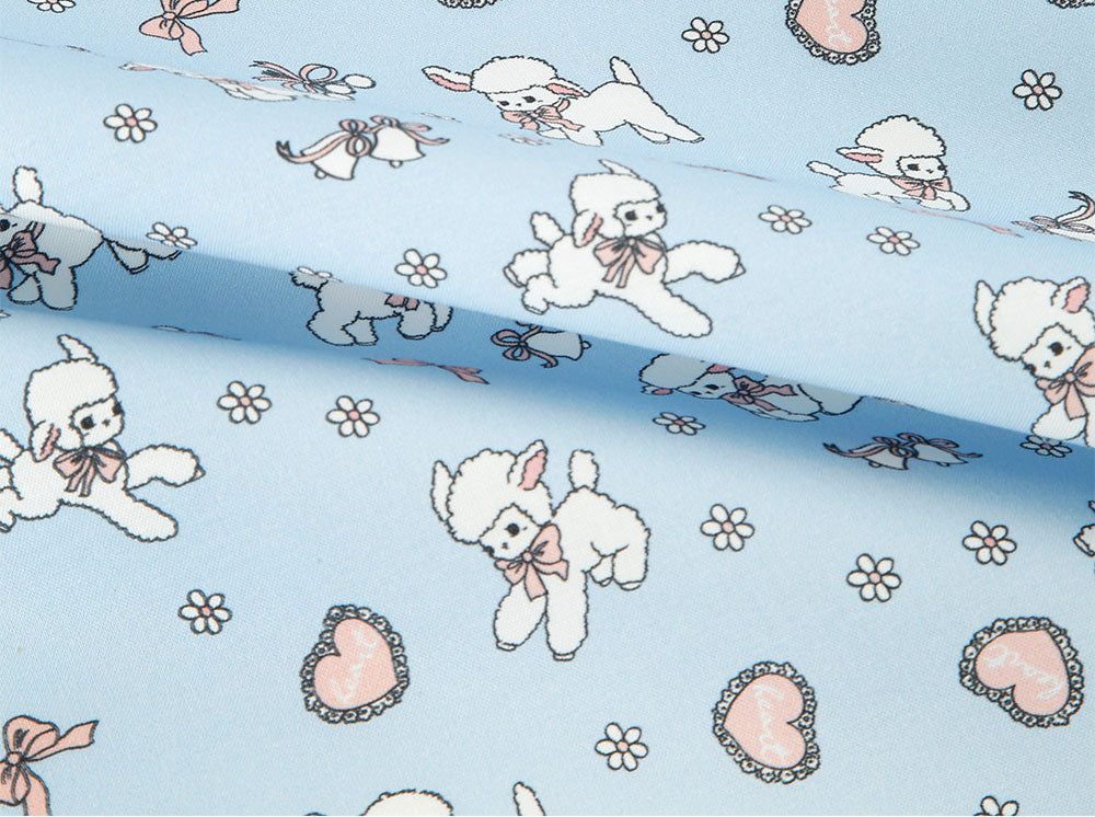 Ribbon Lamb Sheep Fabric DTP printed in Korea by the Half Yard