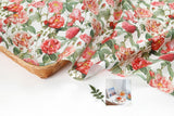 Crimson Bloom Fabric Digital Textile Printing printed in Korea by the Half Yard
