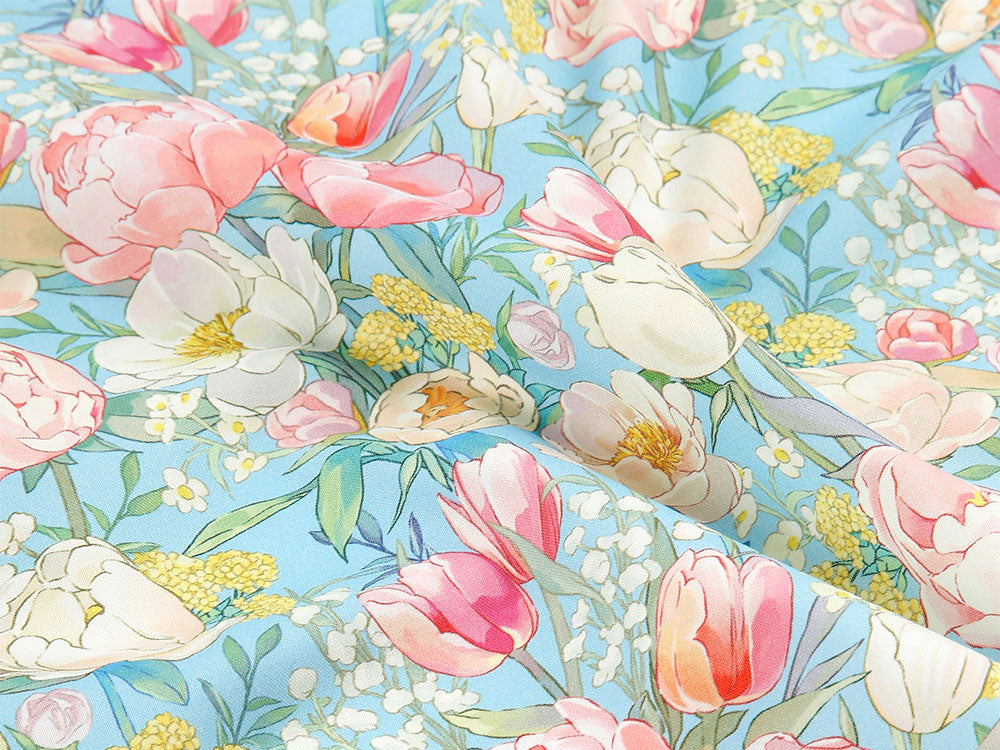 Romantic Flower Garden Fabric DTP printed in Korea by the Half Yard