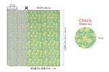 Yellow Flower & Green Leaf Fabric DTP printed in Korea by the Half Yard
